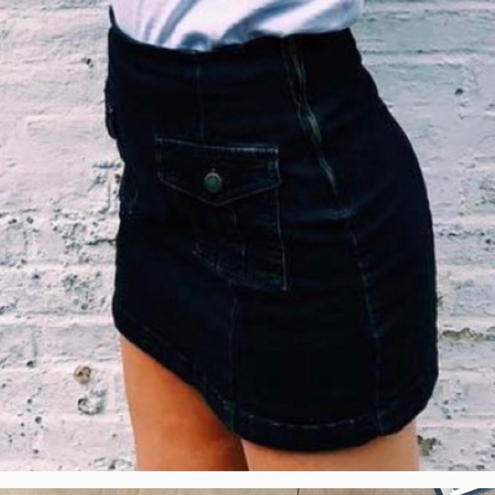 Denim mini skirt